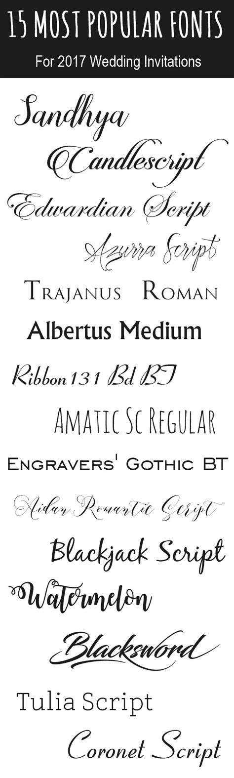 Wedding Font Ideas For Invitation Envelopes