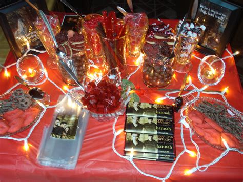 twilight themed party candy buffet my daughter and her friends loved this party theme twilight