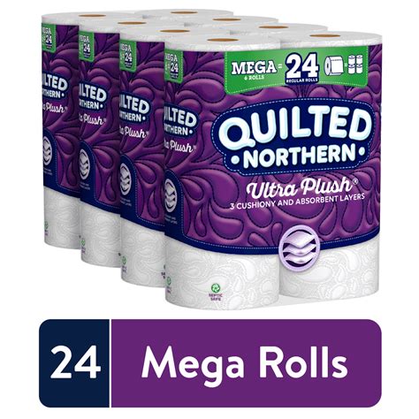 Quilted Northern Ultra Plush Toilet Paper 24 Mega Rolls 96 Regular