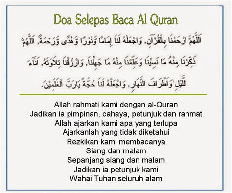 Doa Selepas Baca Al Quran Rumi Doa Selepas Tahiyyat Akhir Tasyahud Riset