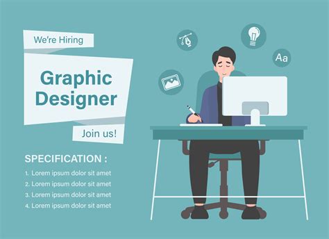 We Are Hiring Graphic Designer Illustration Of Creative Designer