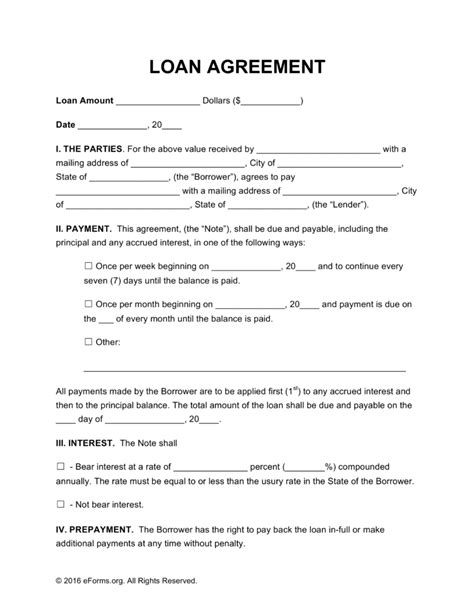 Car Loan Contract Template