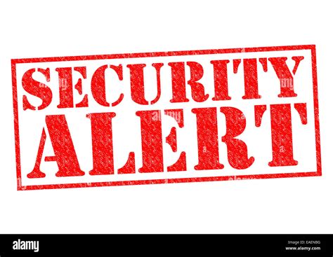 Security Alert Red Rubber Stamp Over A White Background Stock Photo Alamy