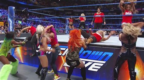 Nikki Bella Vs Carmella Full Match Smackdown Team Women Vs Raw Team