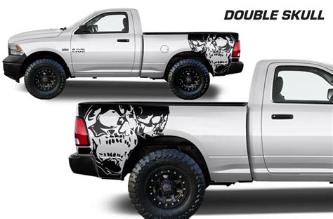 Dodge Ram Midbox Truck Custom Vinyl Decal Double
