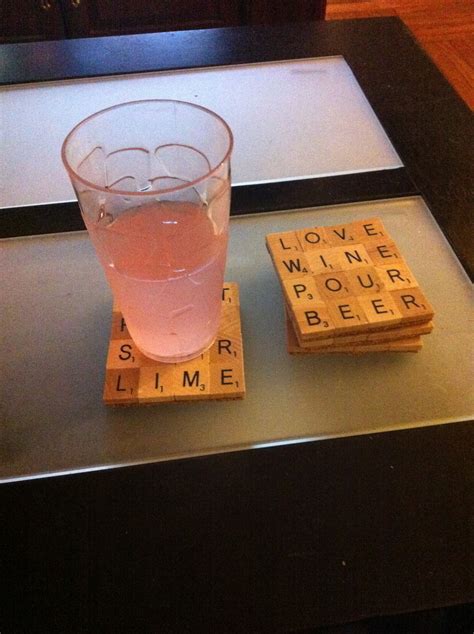 Scrabble Coasters · A Scrabble Coaster · Home Diy On Cut Out Keep