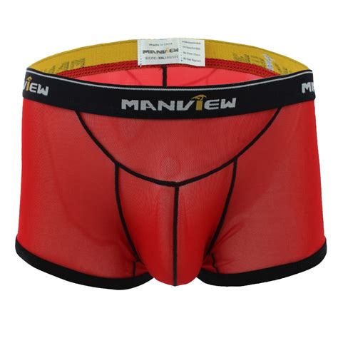 Sexy Mens Sheer Mesh Boxer Briefs Shorts Underwear See Through Trunks Pants Ebay