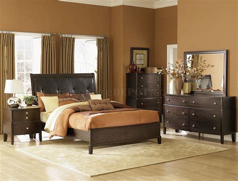 Find the perfect bedroom furnishings at hayneedle. Warm Espresso Finish Contemporary Bedroom w/Optional Items