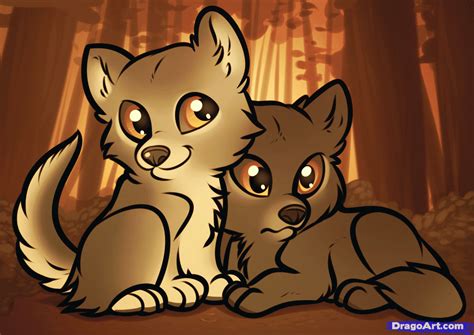 How To Draw Wolf Puppies Wolf Cubs Wolf Drawing Cute Wolf Drawings Kitten Drawing