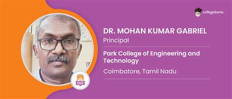 Park College Of Engineering And Technology Dr Mohan Kumar Gabriel