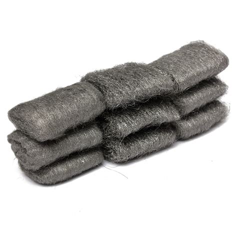 9 Pads Steel Wire Wool Roll 3 Of Each Coarse Medium Fine Polishing Rust