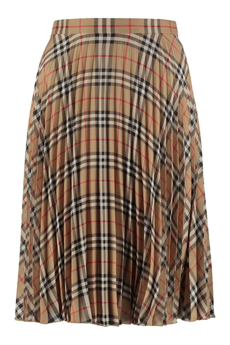 Burberry Burberry Vintage Check Pleated Skirt Beige 10918102 Italist