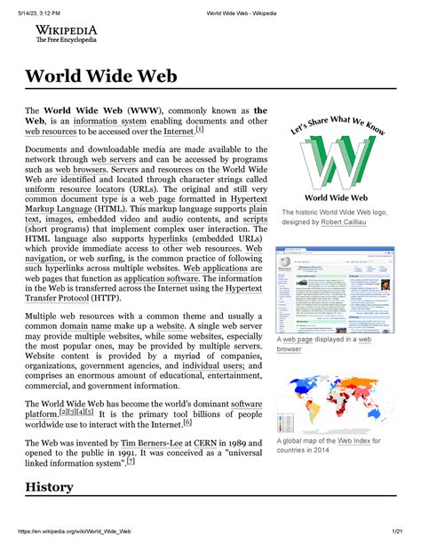 World Wide Web Wikipedia The Historic World Wide Web Logo Designed