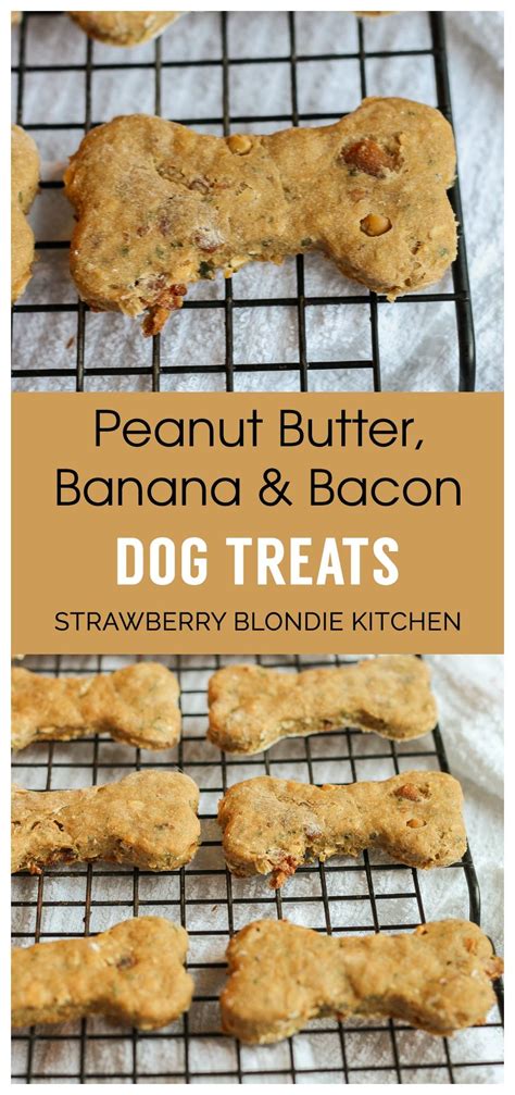 DIY Peanut Butter Bacon Banana Dog Treats - Strawberry Blondie Kitchen