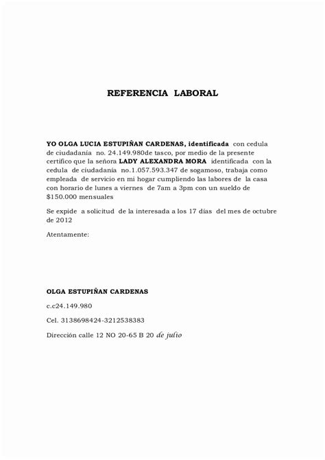 Modelo De Carta De Recomendacion Laboral Simple Financial Report