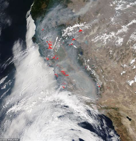 Nasa Satellite Images Show Smoke Over California Amid Wildfires Daily