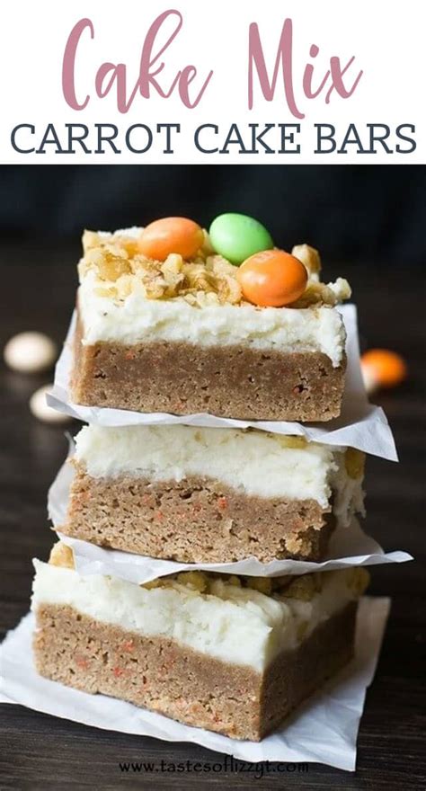 Carrot Cake Bars Easy Boxed Cake Mix With Cream Cheese Frosting And