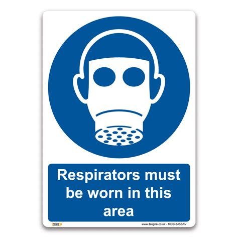 Respirators Must Be Worn In The Area Sign