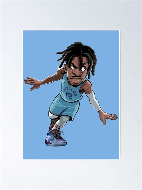 Ja Morant 12 Chibi Poster For Sale By Jaclynpiel Redbubble