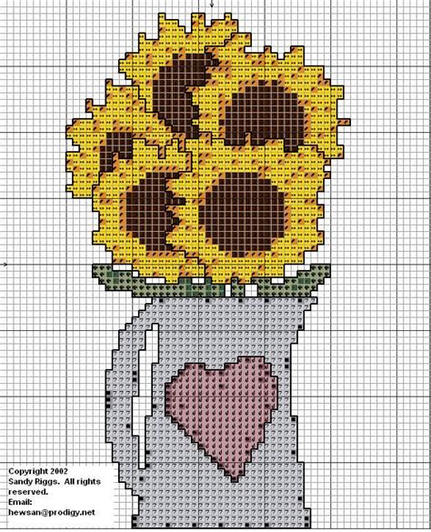 All that floss, aida, linen and. Sunflowers In A Pitcher Cross Stitch | Cross stitch ...