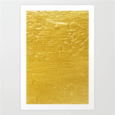 Buy Solid Gold Paint Texture Art Print By Newburydesigns Worldwide