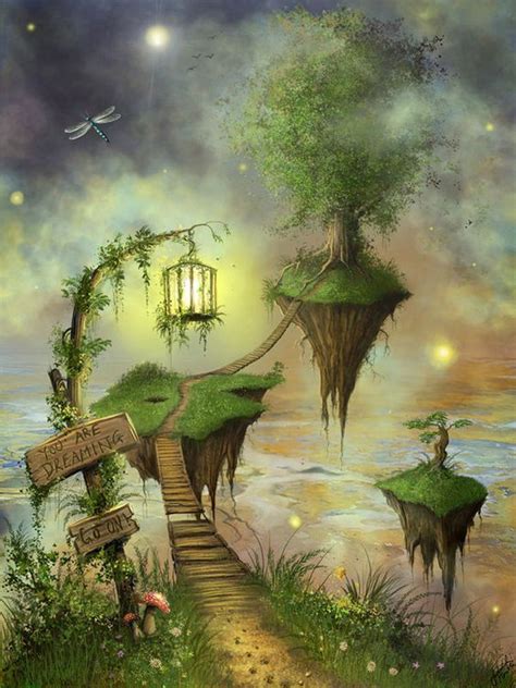 Картинки по запросу Tree City Fantasy Landscape Dream Fantasy Fairy Art