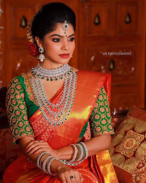 Incredible Jewellery Ideas To Wear With Red Bridal Silk Saree Wedding Saree Blouse Designs