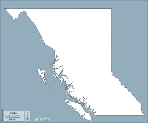 British Columbia Free Map Free Blank Map Free Outline Map Free Base