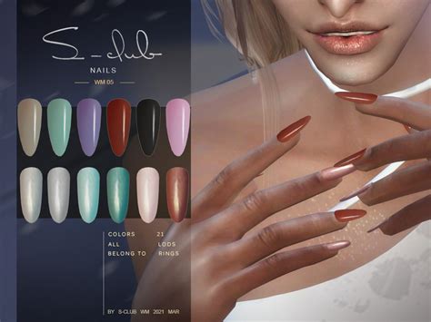 S Club Ts4 Wm Nails 202105 Created For The Sims 4 Emily Cc Finds