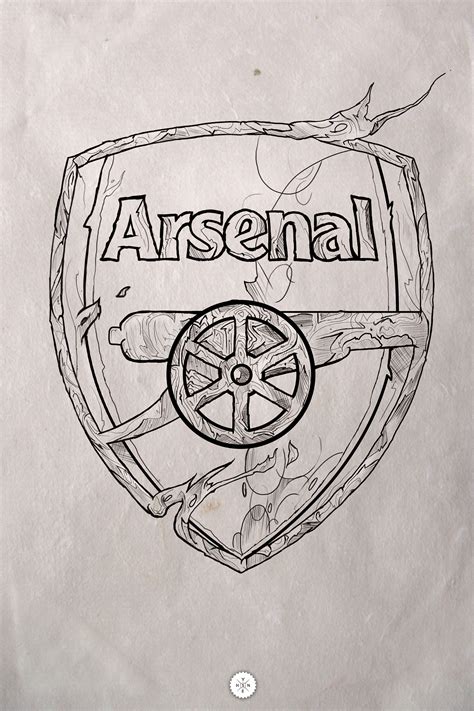 Arsenal Logo Black And White Goimages Egg