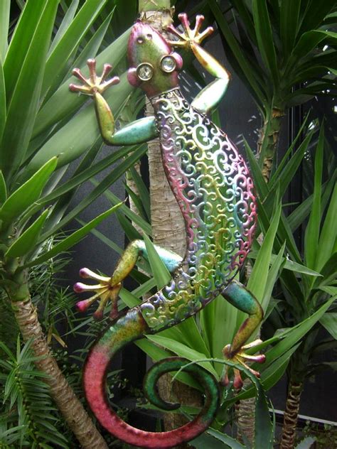 Outdoor decor garden bronze, produktart: LIZARD WALL ART Large 81cm Metal lizard Wall Plaque HOME & GARDEN DECOR | eBay