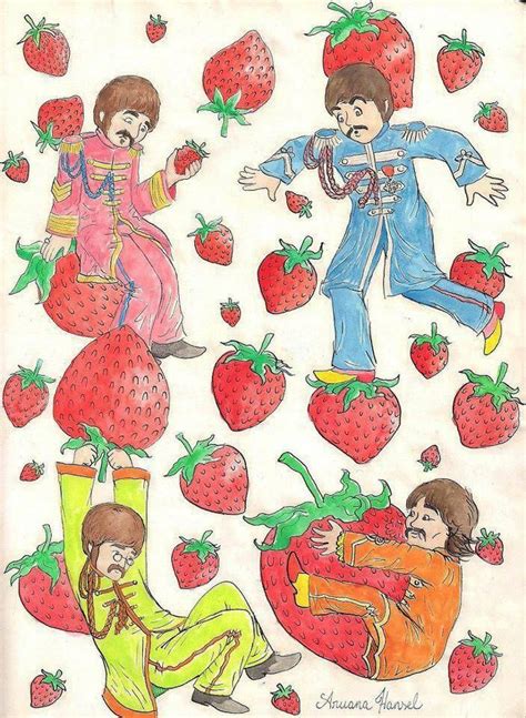 Strawberry Fields Forever Beatles Cartoon The Beatles George