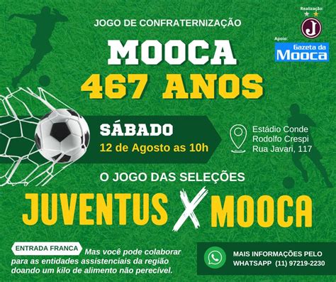 Clube Atl Tico Juventusanivers Rio Da Mooca Anos Jogo De