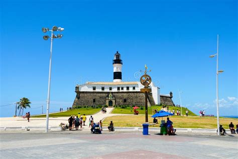 Farol Da Barra Barra Lighthouse In Salvador Bahia Brazil Editorial