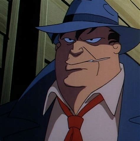An Animated Man Wearing A Blue Suit And Hat With A Red Tie Around His Neck
