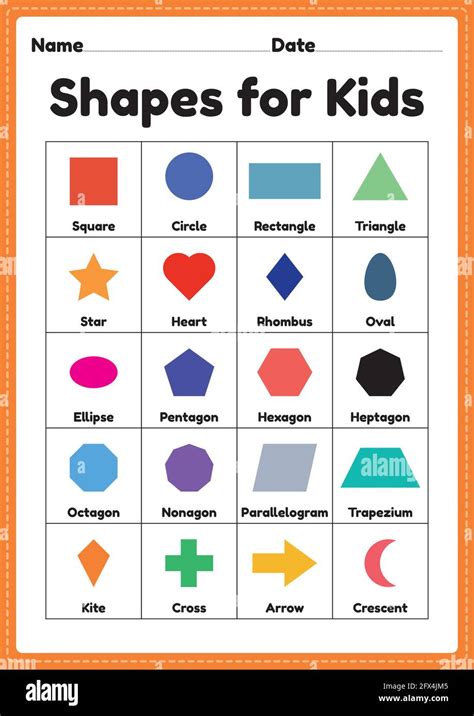 Shapes For Kids To Learn Basic Symbols For Preschool And Kindergarten