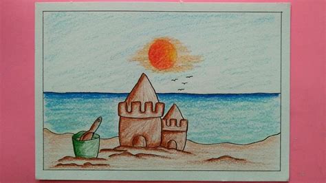Sand Castle Drawing Here Presented 64 Sand Castle Drawing Images For