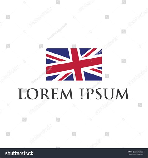 British Flag Logo Stock Vector Royalty Free 383292886