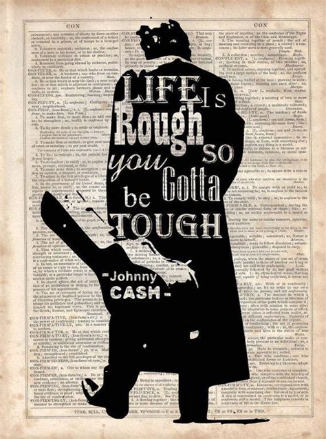 Johnny Cash Life Is Rough Vintage Dictionary By Mysilhouetteshoppe