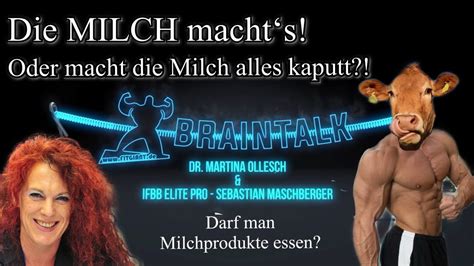 Wenn ich jetzt etwas anderes sagen würde, wäre das ja geschäftsschädigend. Die MILCH macht's! Oder macht die Milch alles kaputt? Darf ...