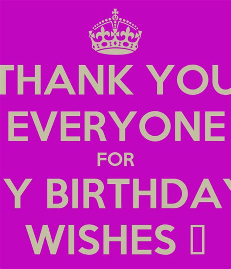 Thank You Everyone For My Birthday Wishes 💟 Keep Calm And Carry On