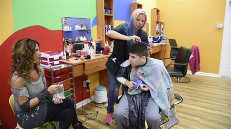 Shortcut offers clean and safe haircuts and salon services. Wiggle Worms provides haircuts for autistic kids - YouTube