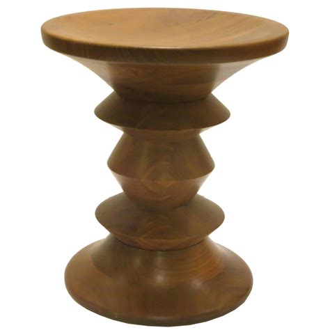 American Mid Century Modern Eames Walnut Stool For Herman Miller At 1stdibs