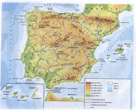 Mapa Físico De España Tamaño Completo Ex