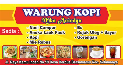 Desain Banner Warung Nasi Sederhana Vector Cdr Desain Banner Desain