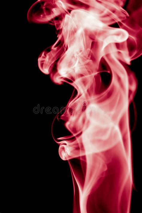 Red Smoke On Black Background Stock Photo Image Of Aroma Detail