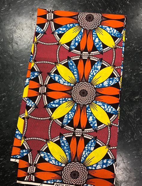 African Fabric African Materials Ankara Wax Print Colorful Floral