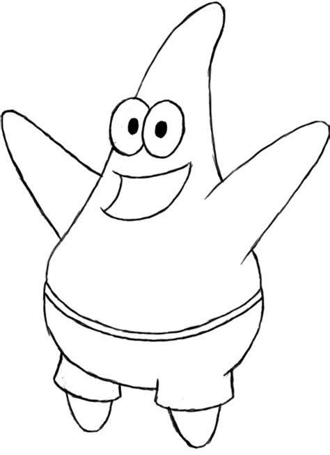 How To Draw Patrick Star Draw Central