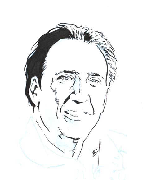 Drawing Of Nicolas Cage Smiling Brandon Bird