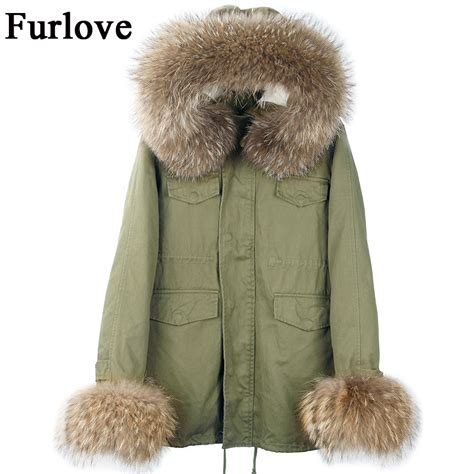 Winter Coat Women 2017 Warm Jackets Natural Real Raccoon Fur Collar
